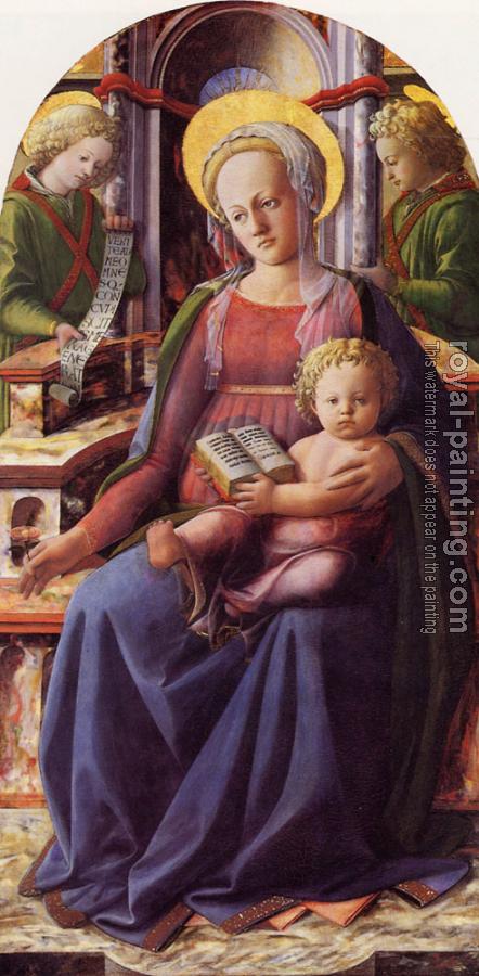 Filippino Lippi : Madonna and Child enthroned with two Angels